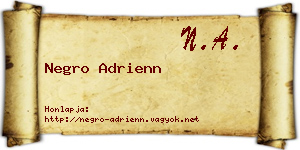Negro Adrienn névjegykártya